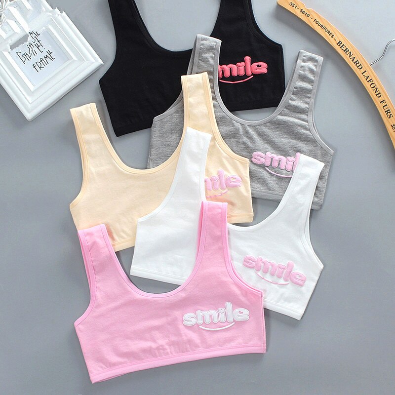 4pc/ parti teen pige sports bh børn top camisole undertøj ung pubertet lille træning bh i 8-14 år