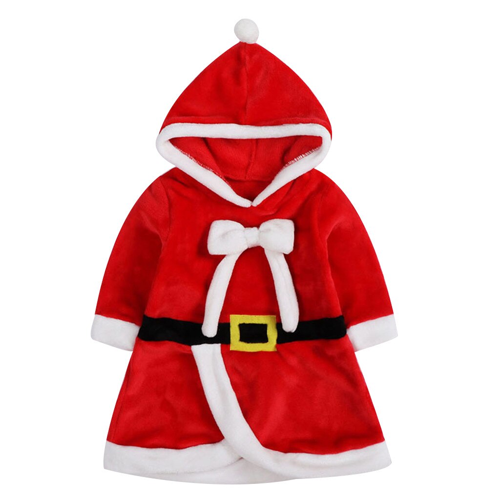 Christmas baby jacket kids baby boy girl winter jacket baby winter clothes toddler thick warm santa cosplay dress outwear coat: 90