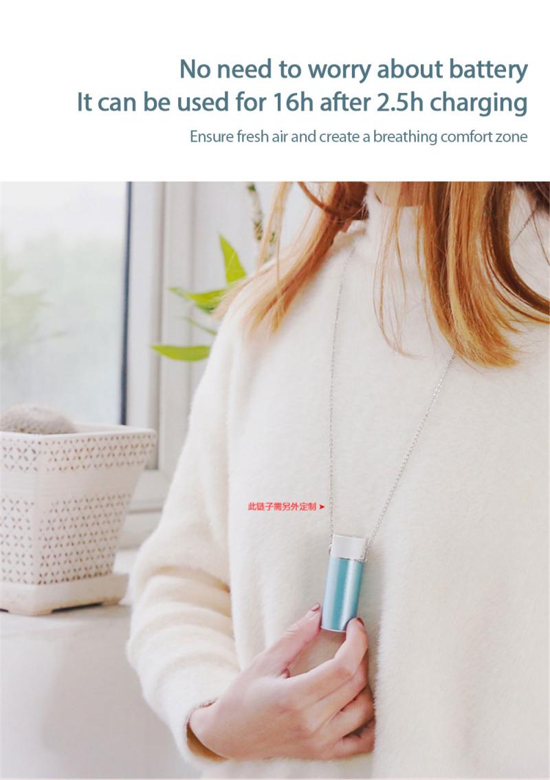 Car Air Purifier Air Purifier USB Portable Personal Wearable Necklace Negative Ionizer Anion Car Electrical Appliances