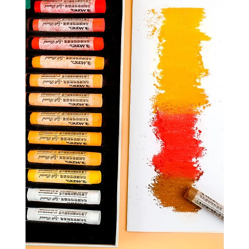 Maries Farbkreide, 24 Farben, 12 Farben, Kreide, 48 Malerei, Rosa, professioneller Pastellstift, Pinselbrett, Zeitungs- und Malzubehör