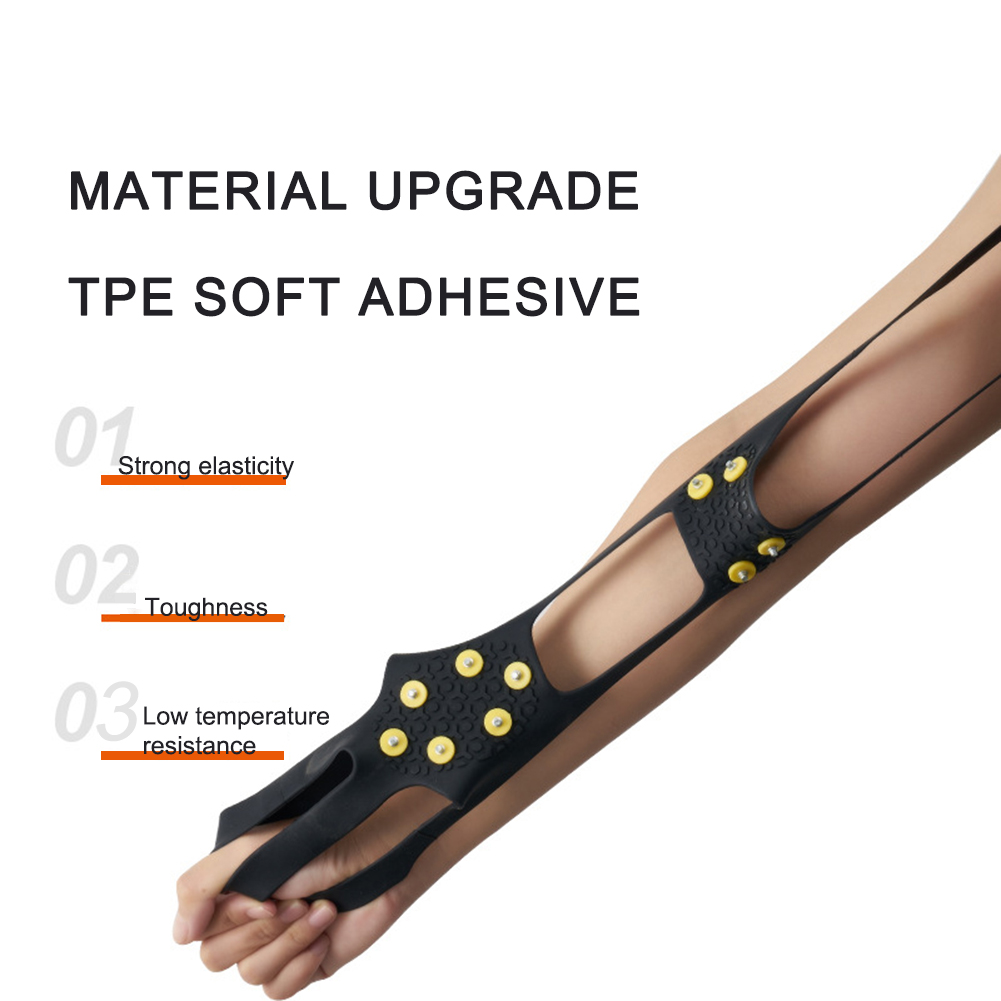 10 Studs Snow Ice Claw Anti-Slip Snow Ice Thermo Plastic Elastomer Climbing Shoes Spikes Grips Cleats Over Shoes Covers Crampons