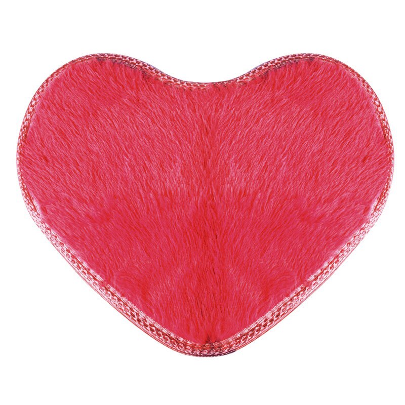 Shaggy tapijt wol imitatie pluizige matten kunstmatige schapenvacht harige mat hartvormige salontafel bed zonder pluis tapijt 30*40cm: G135834a