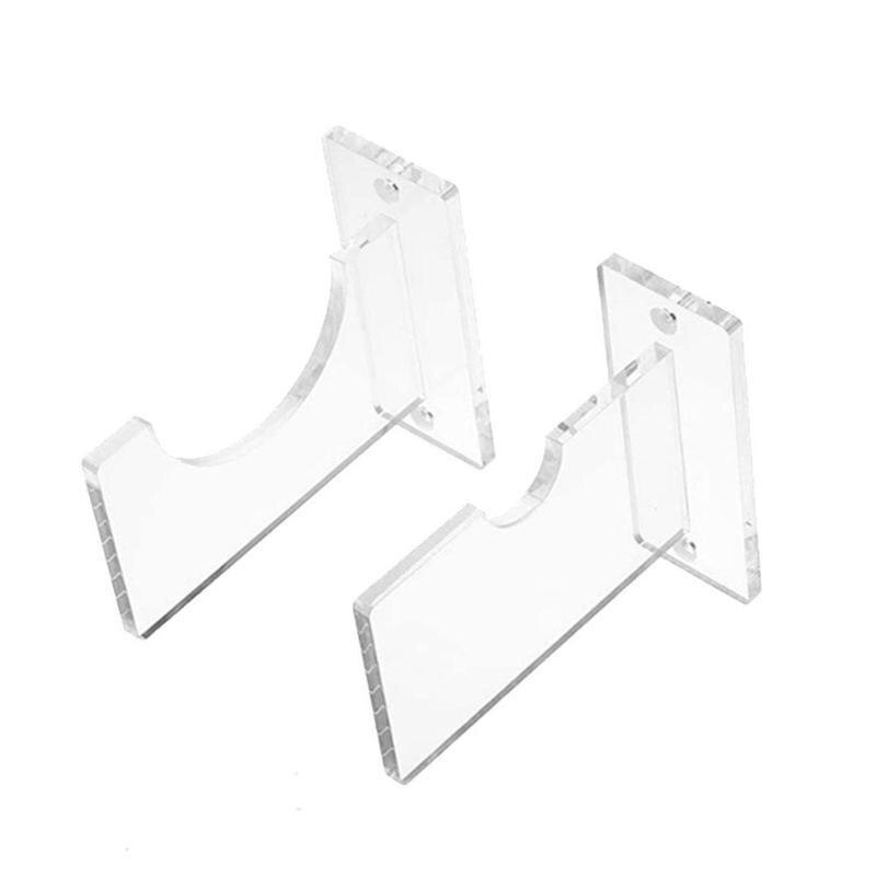 2 Stks/set Opslag Beugel Softbal Thuis Muur Gemonteerde Plank Horizontale Display Accessoires Acryl Honkbalknuppel Transparante Houder: Default Title
