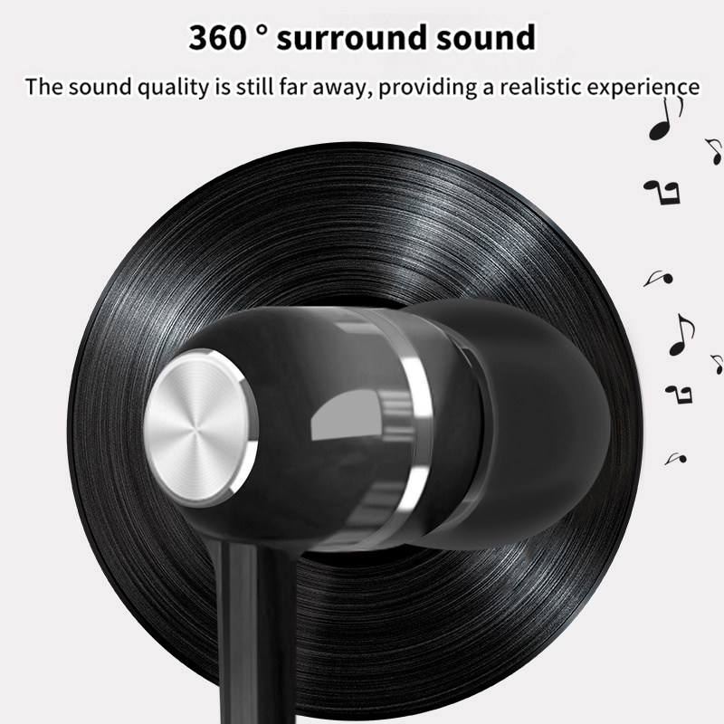 Mobile Phone Wired Headphones In-ear Simple With Mic TYPE-C Silicone Ear Tips Business Wired Headset Heavy Bass Music Earphone