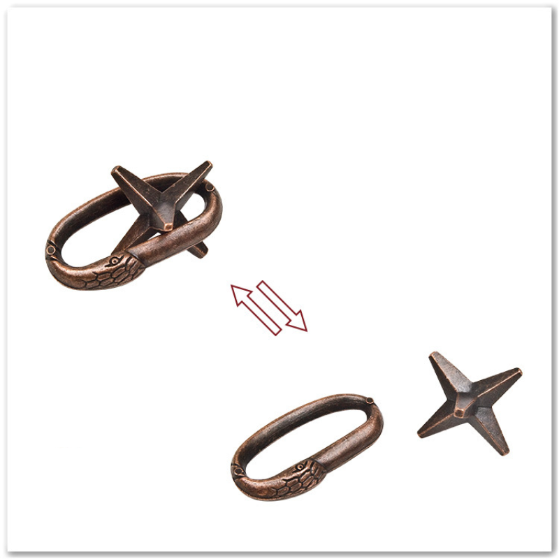 Classic IQ Metal Brain teaser Magic Baffling Puzzles Game Toys For Children Adults Funny Metal Puzzle