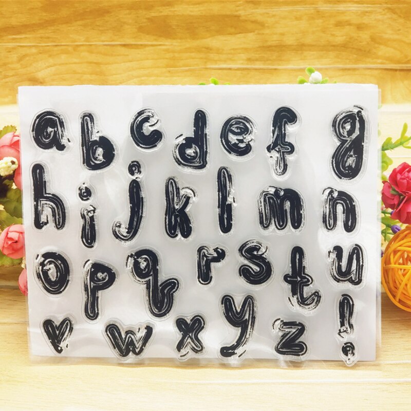 Lower Case Letters Transparent Clear Silicone Stam... – Grandado
