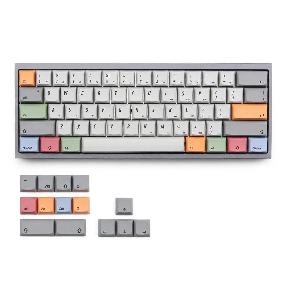 KBDfans 75 Keys Grey&White&Color Keycap Set XDA Pr... – Grandado