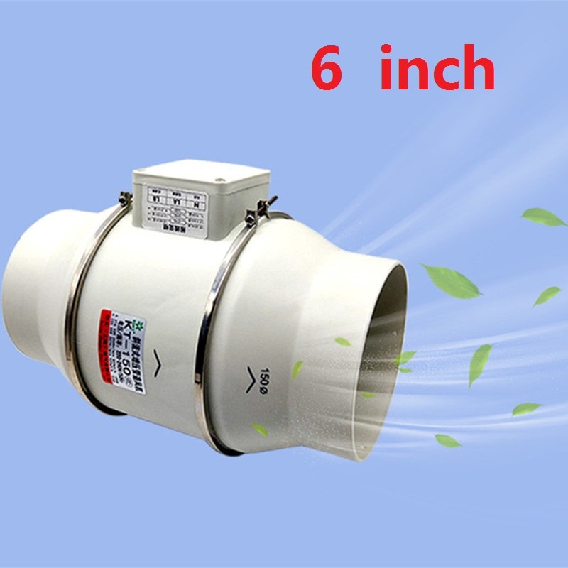 6in Extractor fan duct inline extraction exhaust ventilation fan air blower window ventilator vent for kitchen bathrooms bedroom