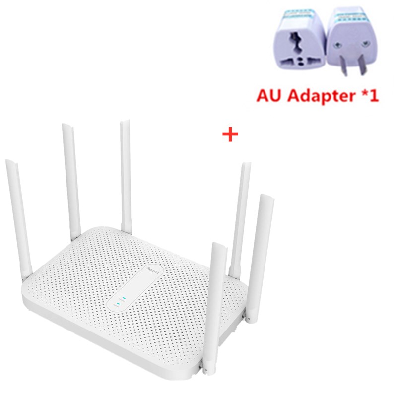 Xiaomi Redmi AC2100 Router Gigabit Dual-Band Wireless Router Wifi Repeater With 6 High Gain Antennas Wider Coverage Easy Set: add AU adapter