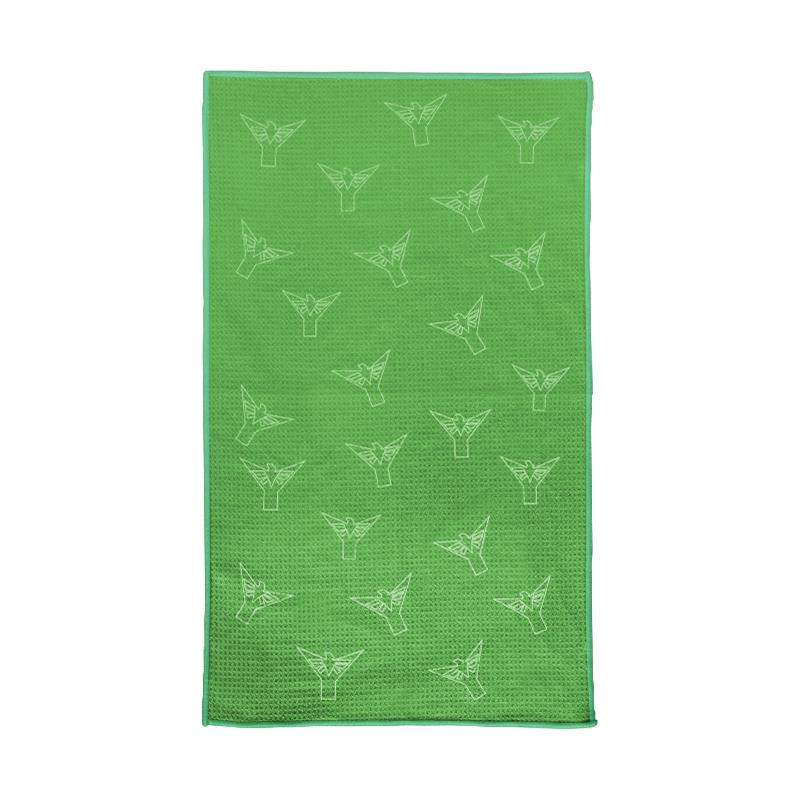 PLAYEAGLE Soft Swimming Golf Towel Accessories Outdoor Ball With Hook Easy Clean Quick Dry Washcloth Sports: green without hook