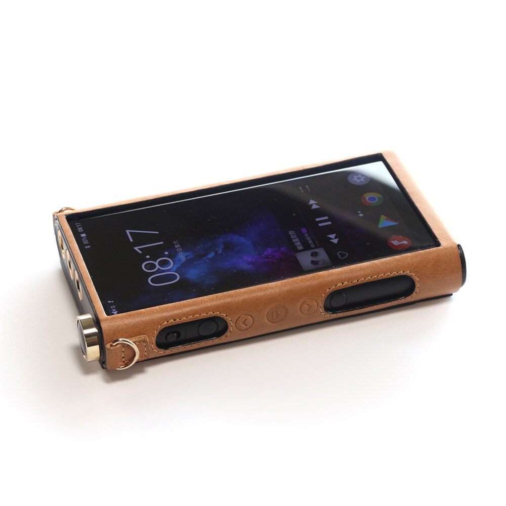 Leather Case Voor Fiio M15 Muziekspeler Beschermhoes Dubbele Kleur Cover Met Lanyard Voor Fiio M15 Muziekspeler accessoires