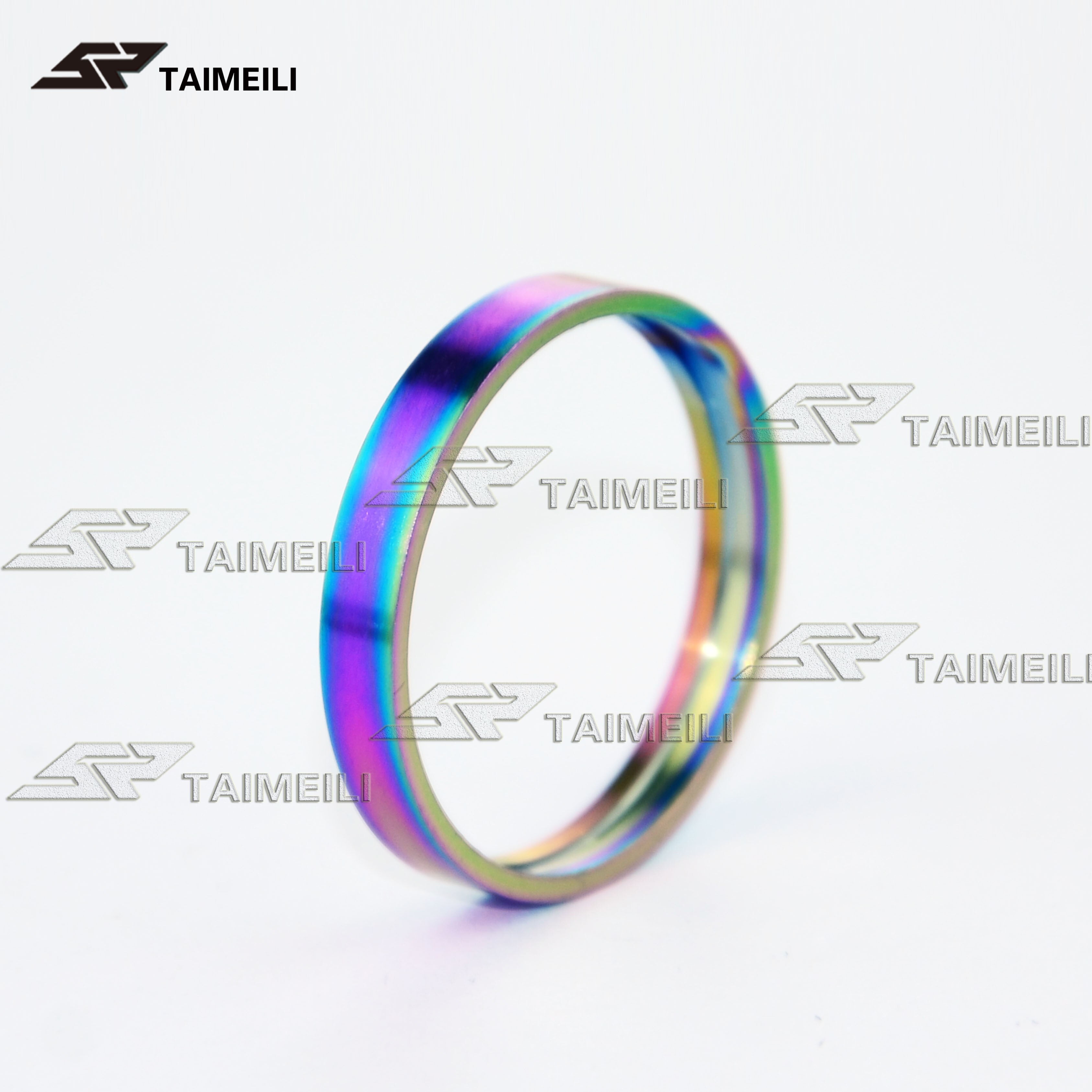 Taimeilititanium legering skive cykel håndled sæt gaffelpakning 5mm 10 mm 1 stk: 5mm / Regnbue farver