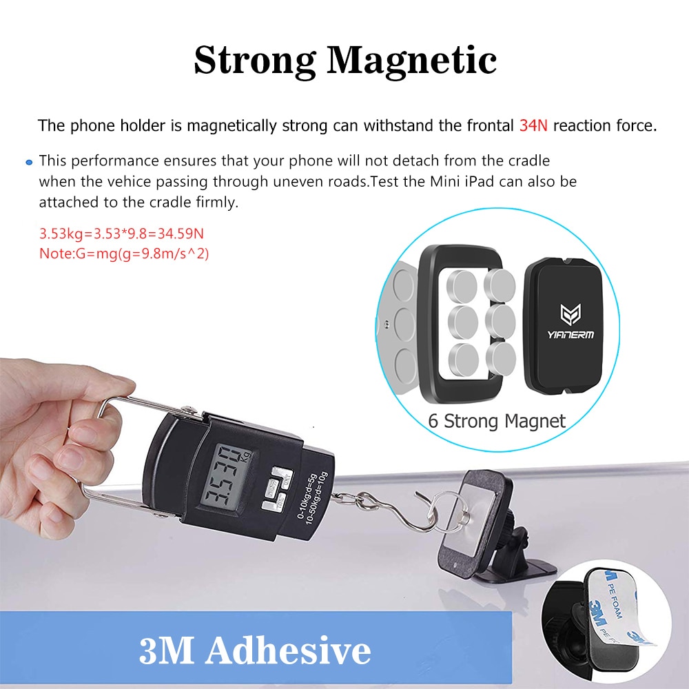 Yianerm Magnete Supporto Del Telefono Dell&#39;automobile Per il iPhone X Xs Max Forte Magnetico Del Basamento Del Supporto Dell&#39;automobile Per Il Telefono in Auto Per samsung S9 Supporto
