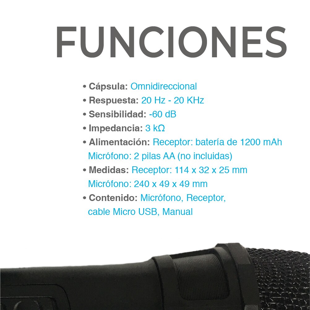 Micrófonos Biwond inalámbricos para fiestas, eventos, perfectos para interior y exterior, Jack 6.3mm, compatible con gran cantidad de dispositivos