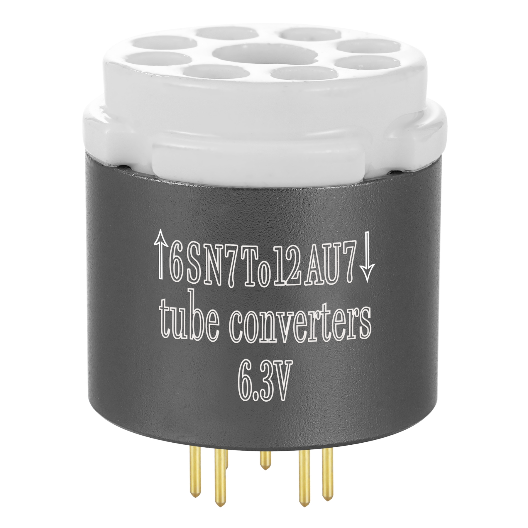 6SN7 CV181 a ECC83 12AX7 ECC82 12AU7 ECC81 12AT7 7025 CV4003 CV4004 5751 Adaptador de enchufe de conversión de amplificador de tubo de vacío 6,3 V o 12,6 V: TRANSPARENT
