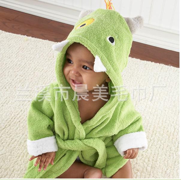 Spring Autumn Children Bathrobe Baby Cotton Cartoon Unisex Small Pajamas Animal Robes 1pcs Baby Hooded Blankets 0 To 12month: 8
