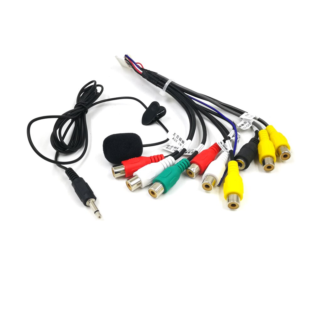 Biurlink android radio stereo rca ulostulo johdin aux-in subwoofer mikrofoni sovitin 20 pin yleiskaapeli  px6