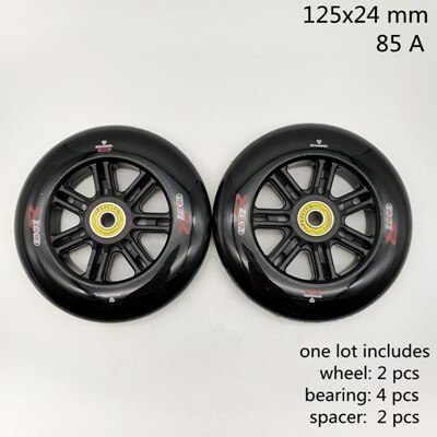 125 Mm Scooter Wiel 125X24 Mm Lager ABEC-9: 125