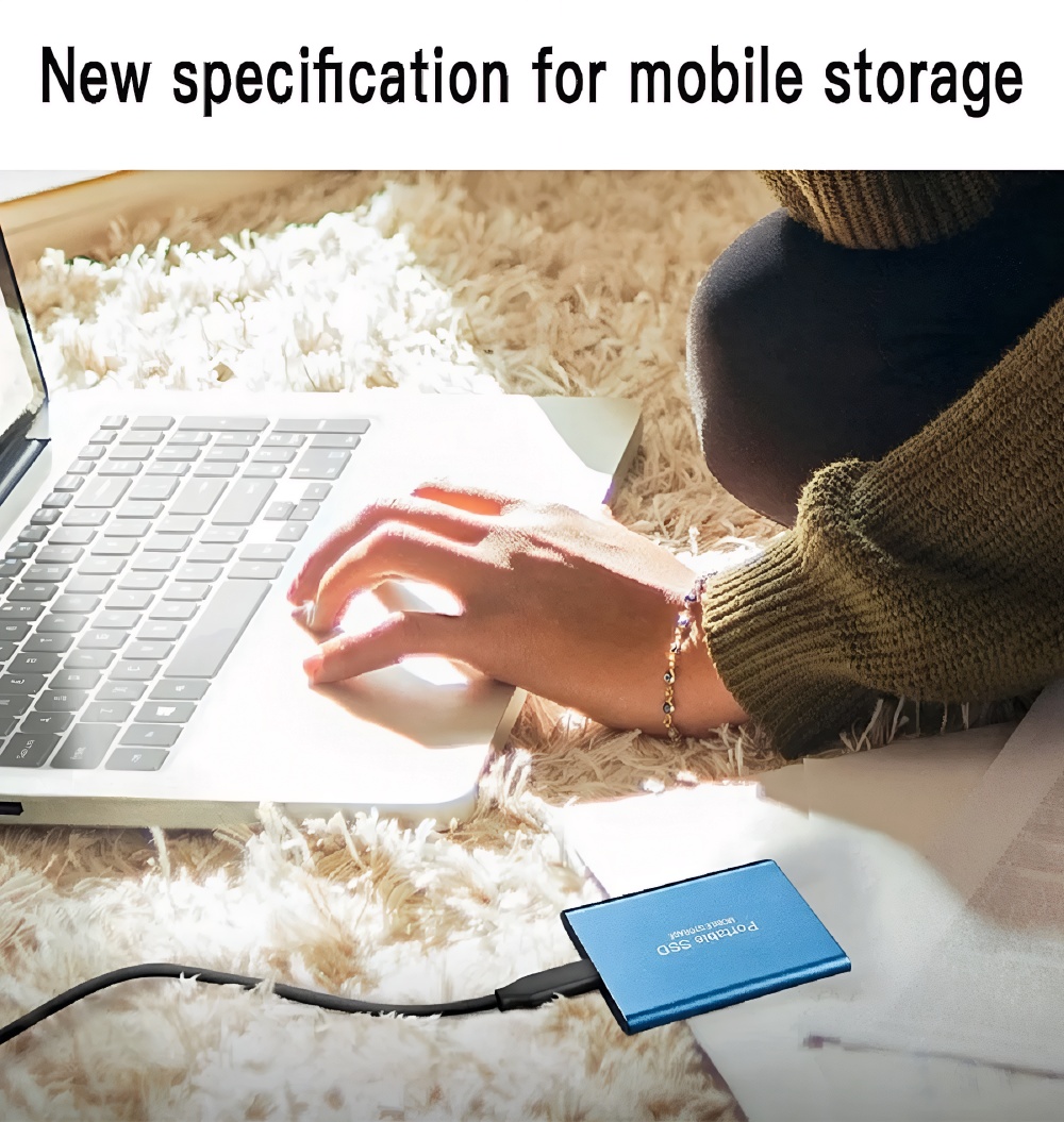 Högpresterande bärbar ssd 8tb, 16tb usb 3.2 typ-c extern ssd-enhet kompatibel för mac pc android