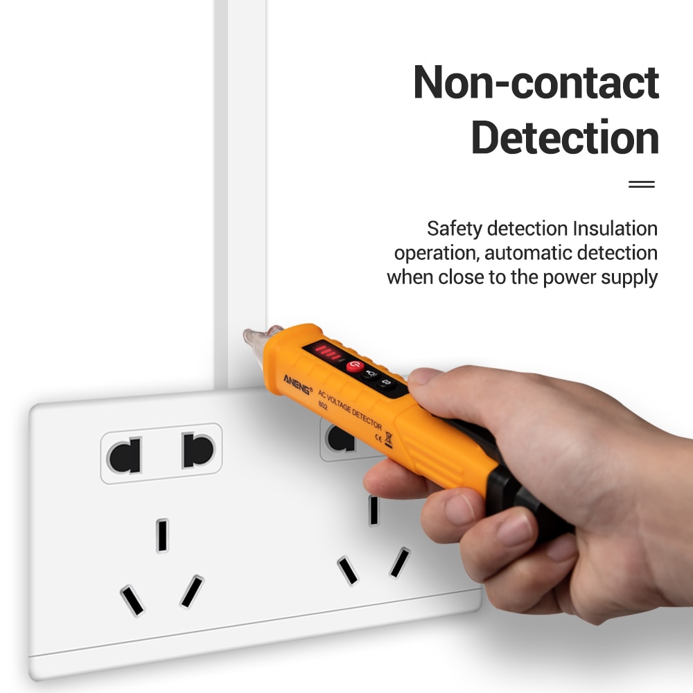 Aneng VD802 Non-contact Voltage Indicator 12-1000V Voltage Tester Pen Live Wire Elektrische Checker Outlet Socket voltage Detector
