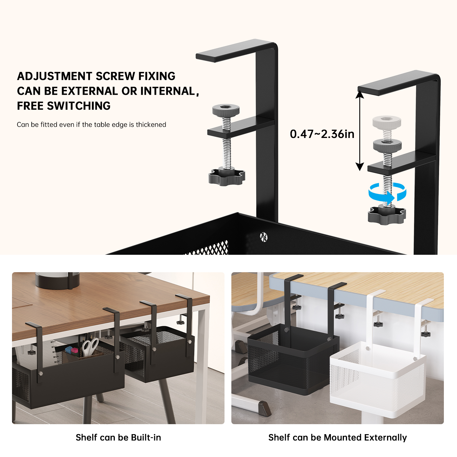 Estante de almacenamiento debajo del escritorio, a... – Grandado, image size:1600x1600
