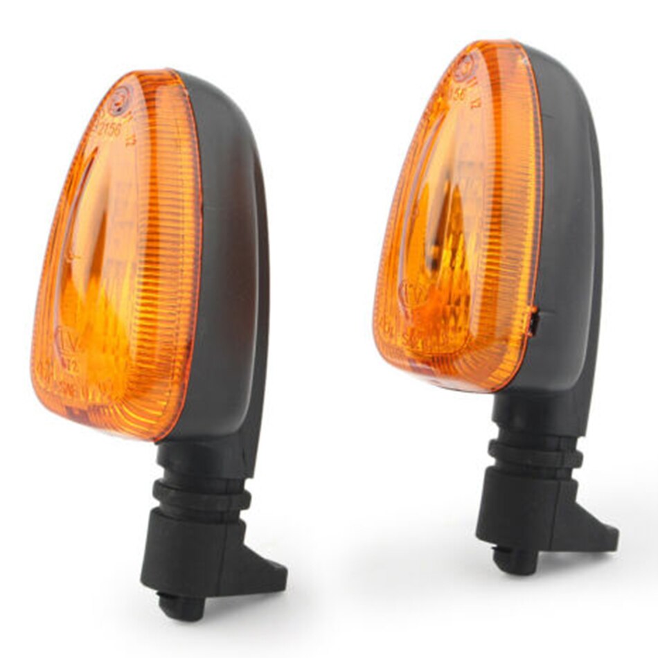 Clignotants Moto Pour BMW – Compatible F650GS, F800GS, R1200GS, K1300R, Etc. (2008-2014) – Lentille Claire, Ampoule Rouge Incluse