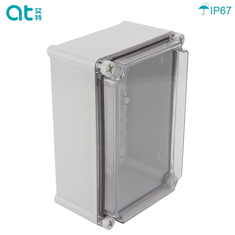 IP67 Transparent Lid Junction Box Waterproof Plastic Enclosure Box Electronic Project Instrument Case ABS Outdoor Housing: 280 x 190 x 130 mm