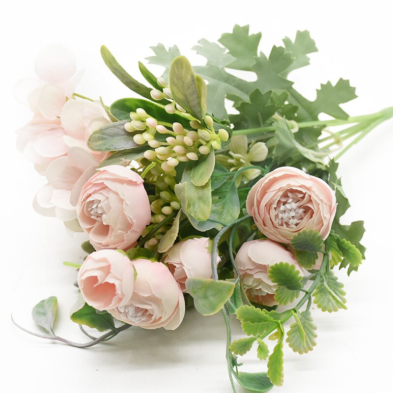 10 Boeket Simulatie Boeket Nordic Hortensia Kleine Knoppen Bedrijf Bloemen Diy Zijde Nep Bloem Kerst Thuis Bruiloft Decoratie: 2