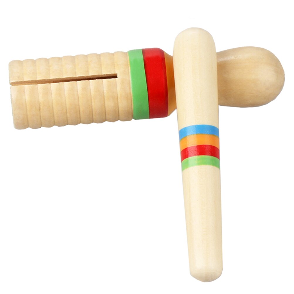 1 juego de instrumentos de madera Chic Novel Safe Durable tubo de sonido de percusión de anillo de rosca única