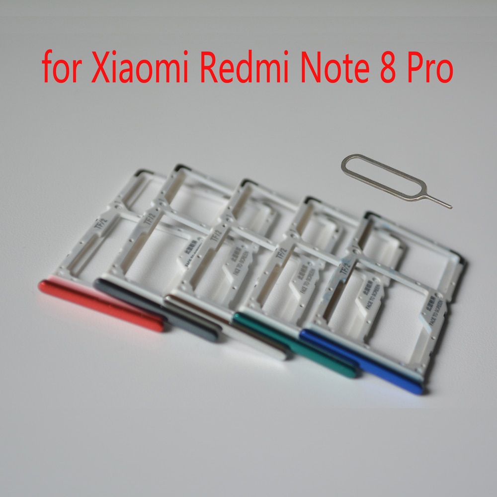 Sim Card Holder For Xiaomi Redmi Note 8 Pro Original Mobile Phone Housing Micro SD Card Tray Adapter Slot + Tools