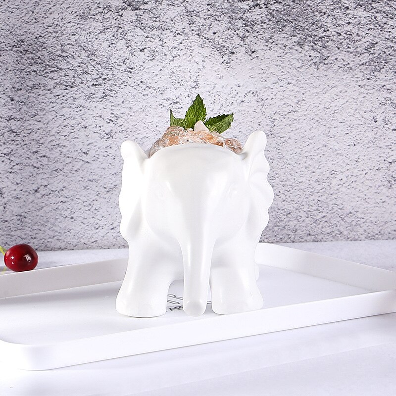 Originalitet cocktail vin glass elefant keramikk kopp tiki krus hawaii vin glass restaurant bar personlighet vin kopp dekorere