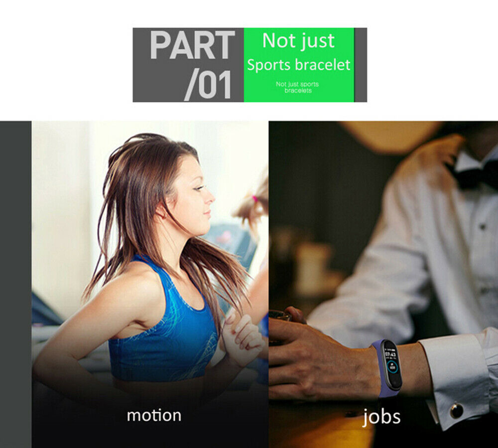 Fxm M4 Mannen Vrouwen Smart Label Riem Sport Bloeddruk Hartslagmeter Horloge Monitor Waterdicht fitness