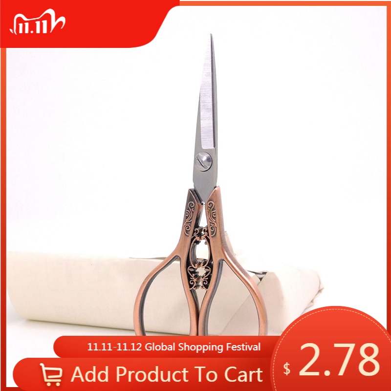 4.2 Inch Antieke Stijl Naaien Schaar Gadget Cuts Straight Guided En Stof Ambachten Kleermaker Schaar Huishoudelijke Snijgereedschap, Q