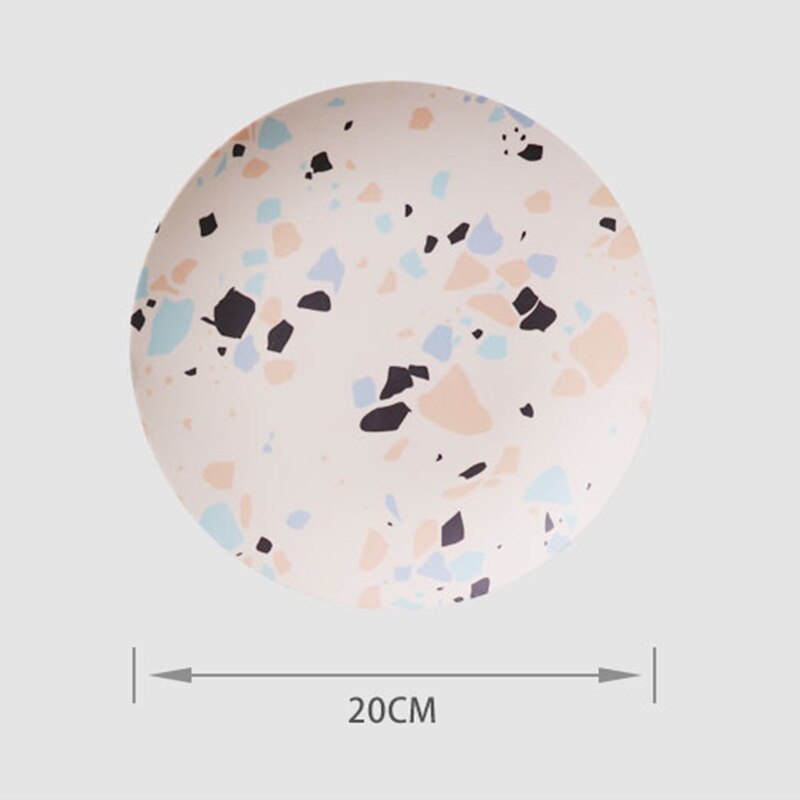 Piatti creativi dipinti a mano piatto da picnic piatto da frutta fibra di bambù contenitore per alimenti per la casa piatto da pranzo ciotola di riso stoviglie per bambini