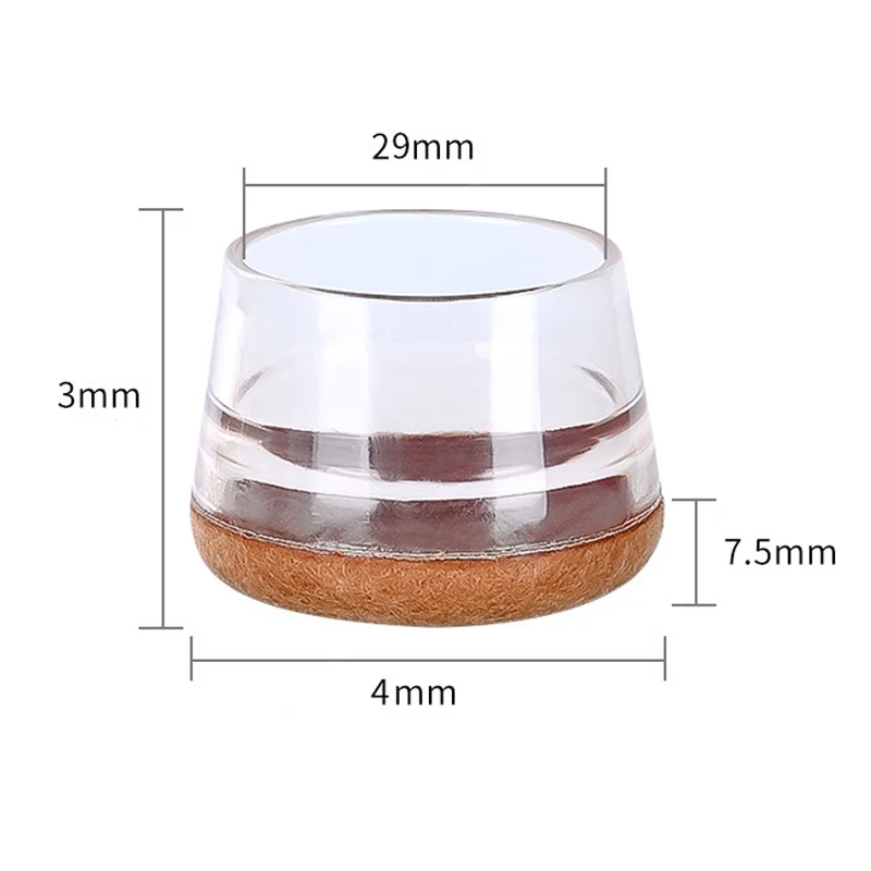 40/1PCS Stoelpoot Vloerbeschermer Siliconen Meubels Voetdoppen Slijtvaste Ruisonderdrukking Beschermen Vloeren Nivellering Home Decor: MULTI / 24 Stks