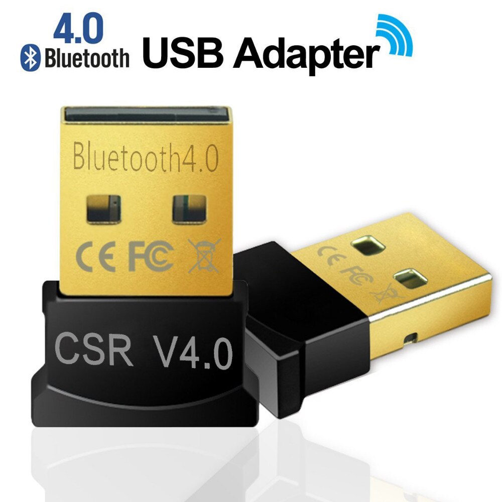 Mini USB Bluetooth CSR 4.0 Adapter Receiver Transmitter Wireless Dongle with Integrated Antenna and Gold Plated Connector