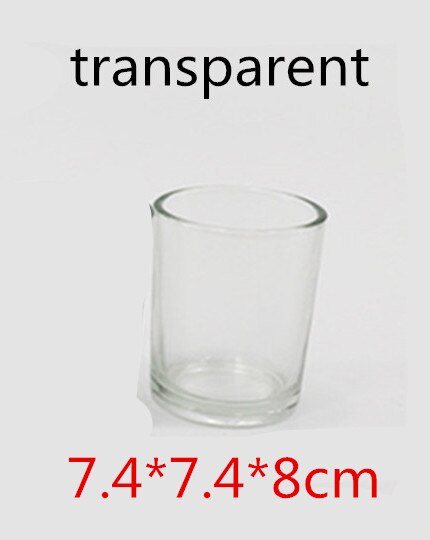 Fælles glaskop til fyrfadslys, diy-lysfremstillingsforsyninger, frostet, gennemsigtig og sort lysestage til at holde vokslys: Gennemsigtig 2