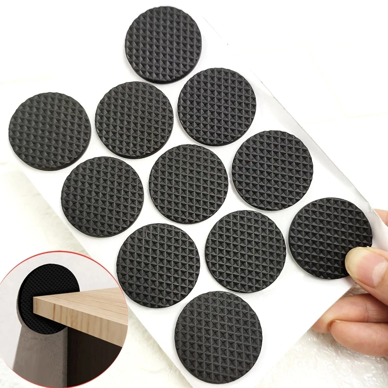 Gummipolster für Stuhlbeine, 1–24 Stück, rutschfeste matt, Stoßstangendämpfer, rutschfest, rund, quadratisch, selbstklebend, Tischfüße, Schutz-Hardware-