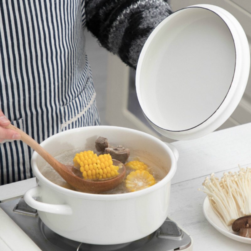 Enamel thick pot soup induction cooker gas cooker available heat resistant pot Japanese non-stick pan japanese pot pot