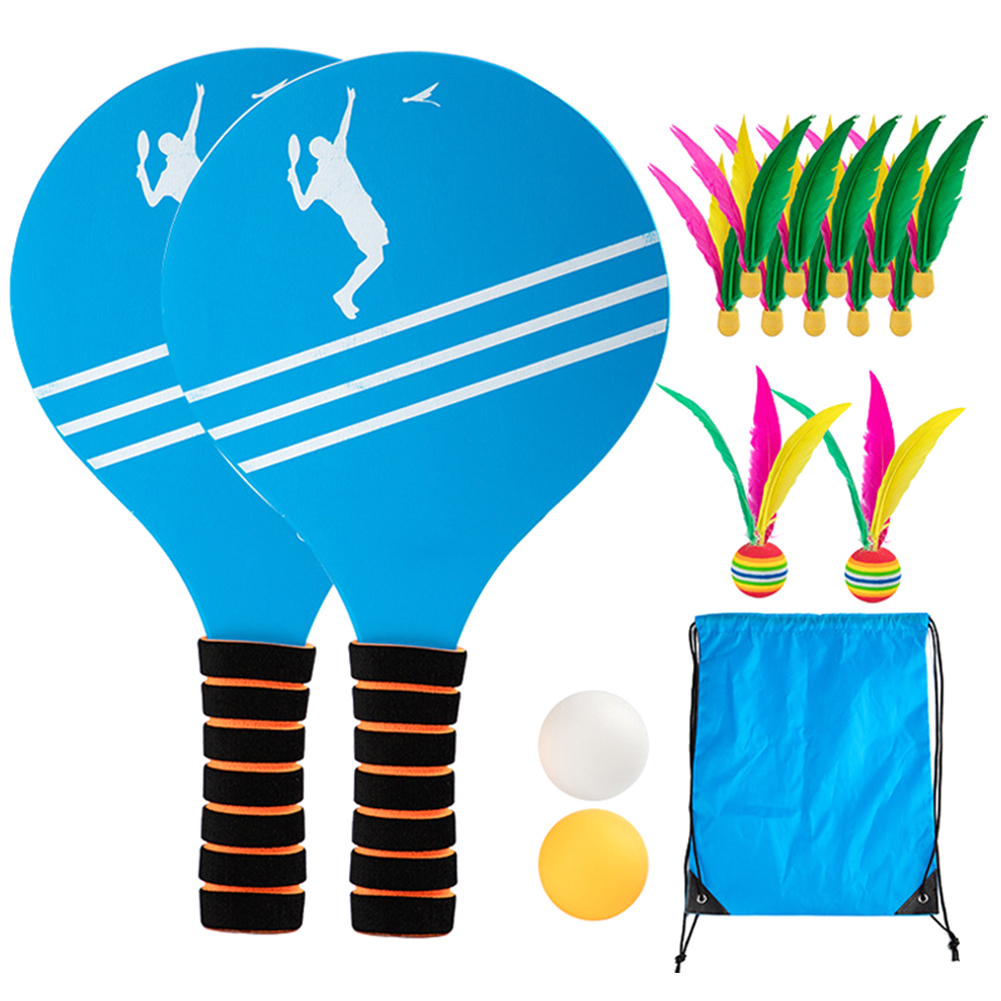 Beach Tennis Badminton Racket Paddle Set Met Pingpongballen Shuttles Tuin Open Ruimtes Park Outdoor DO2: Default Title