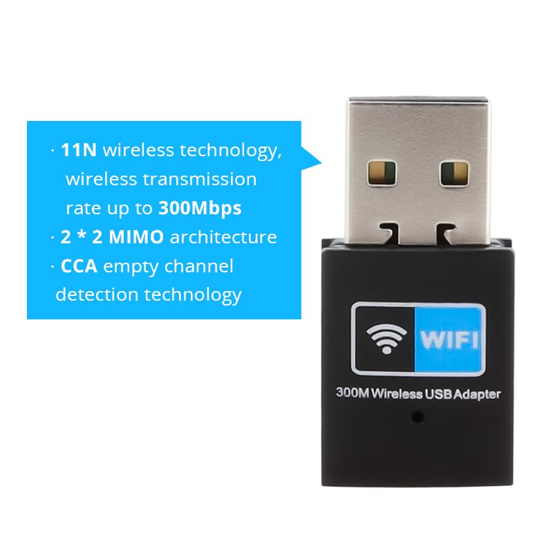 Wireless Usb Wifi Adapter 300Mbps Scheda di Rete 802.11N Wi-Fi Antenna Trasmettitore Esterno Mini Usb Router Ricevitore RTL8192