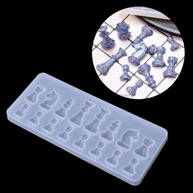 International Chess Shape Silicone Mold DIY Clay UV Epoxy Resin Mold Pendant Molds for jewelry