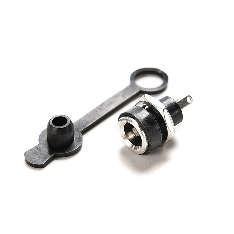 5pcs Black Waterproof DC Power Socket Jack Power Charger Plug Panel Mount Female Mount Connector 3A 5.5x2.1mm