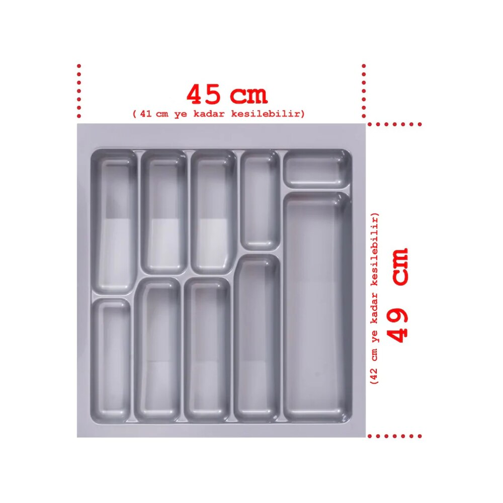 Good made in Turkey, the CE CERTEFIED 10 different sizes kitchen cutlery cutlery drawer organizer tray storage box: 45 cm *49 cm