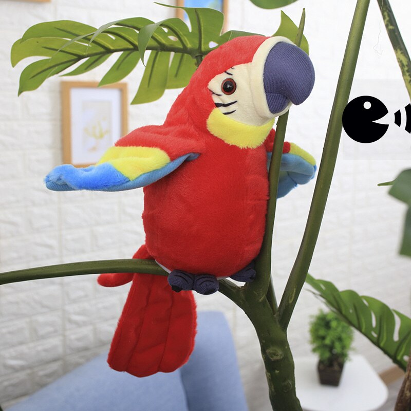 Blød papegøje optager talende vinge udvikler legetøj til babyer pædagogisk stemmeskifter fugl børn chirstmas elektronik