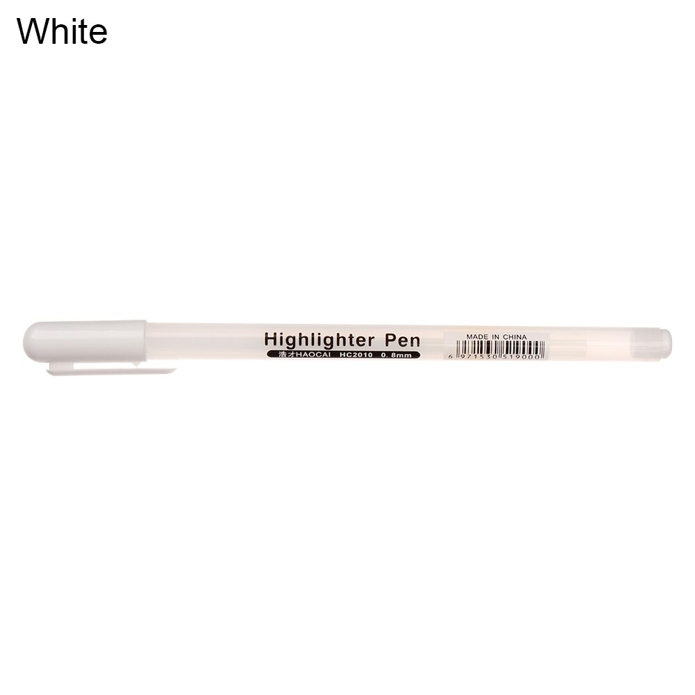 1Pc 1.0mm Japan Sakura Gelly Roll Gel Ink Pen Set Gold White Silver Metallic Sketch Highlight Marker Pen Drawing Art Supplies: 0.8mm white