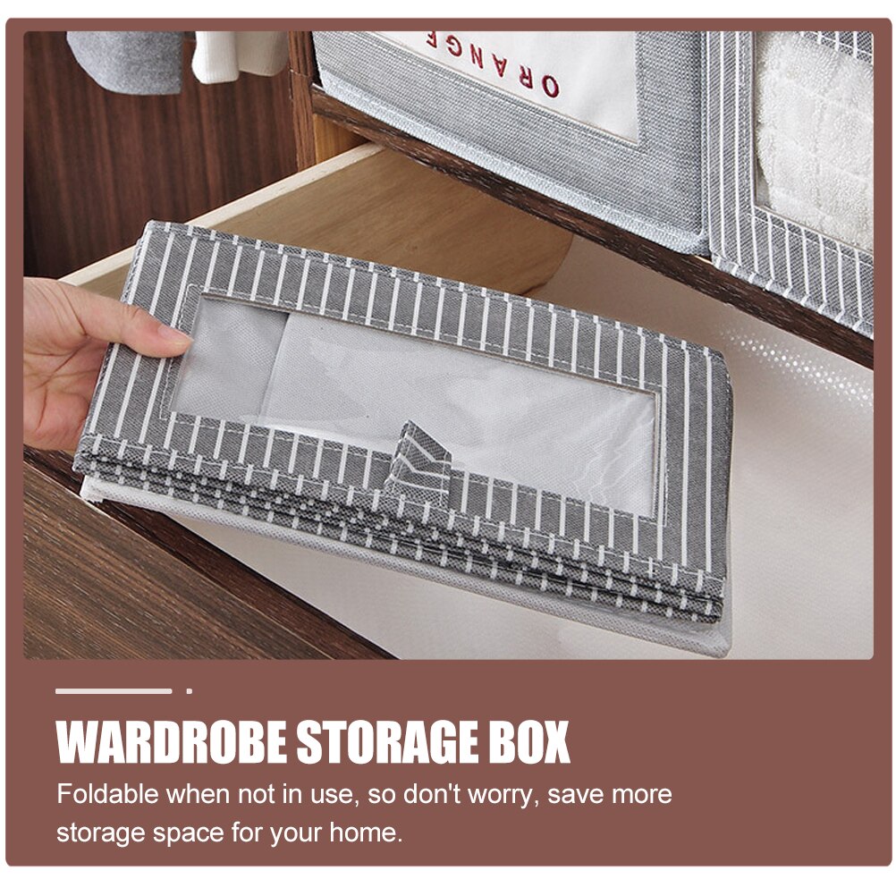 Wardrobe Organizing Box Foldable Cloth Storage Box Sundries Organizer Without Lid