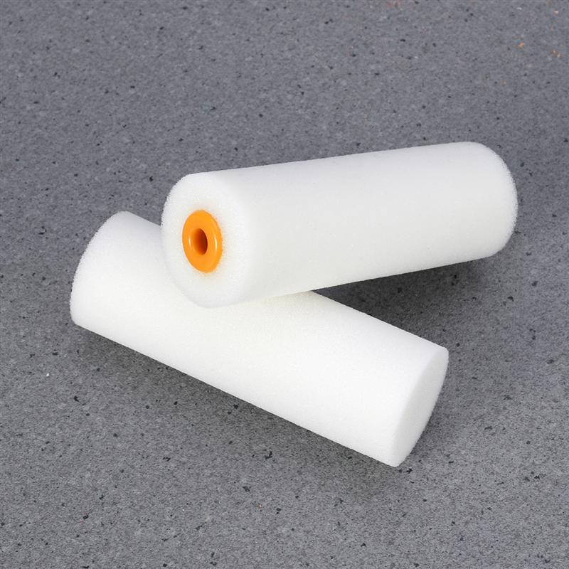 2pcs 4-Inch Foam Paint Mini Roller Sleeve Refill Craft Paint Foam Rollers Decorators Brush Smooth Tools for Home