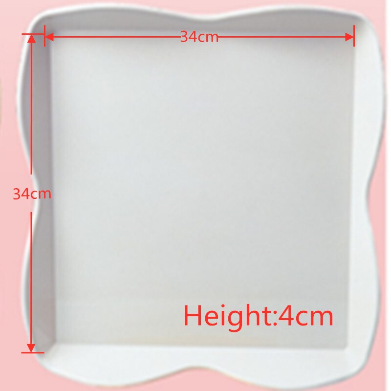 Bread Bakery displays bread rectangular bread pastry round croissant plastic tray baking accessories baking tools for cakes: 34X34XH4cm  white