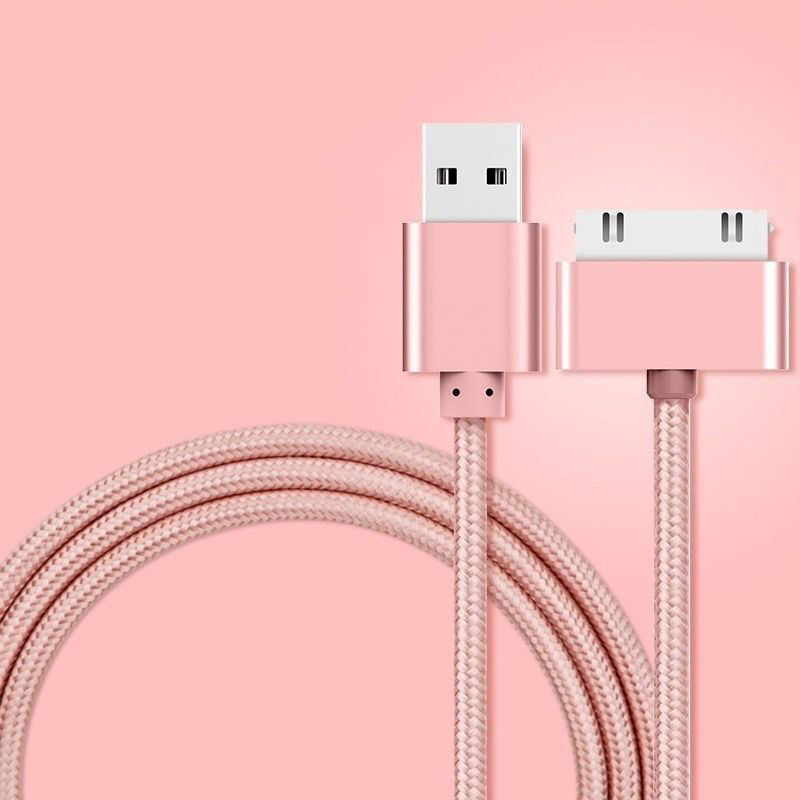 Usb-kabel för iphone 4 s 4s 3gs ipad 2 3 ipod nano touch snabbladdning 30 -stifts original laddningsadapter laddare datakabel: Himmelsblå